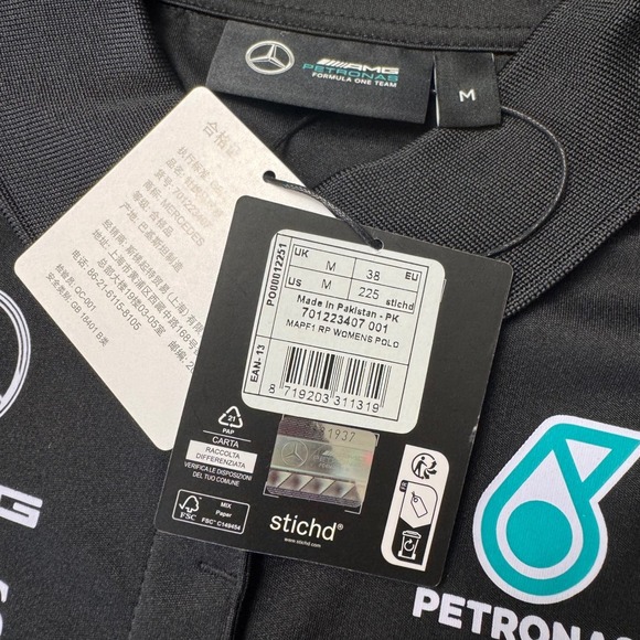 2025 F1 Mercedes AMG Petronas Formula One Official Women's Team Polo NWT - M - Picture 4 of 6